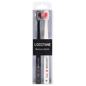 

2pcs Fresh Breath Heart Pattern Toothbrush Antibacterial Oral Clean Dental Care Compliance with Ergonomic Design Comfort
