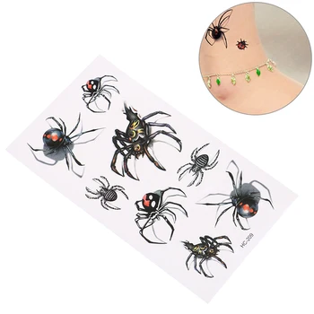 

1PCS 19*9cm Waterproof Tatoo Home Decor Wall Sticker Sexy Black Spider Temporary Tattoo Body Art Flash Tattoo Stickers
