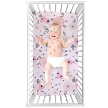 

Crib Fitted Sheet Soft Breathable Baby Bed Mattress Cover Printing Newborn Bedding For Cot Size 130×70cm CORB