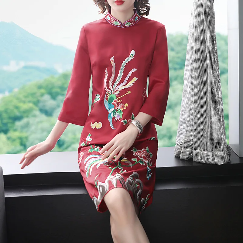 Женская традиционная одежда qipao эксклюзивные платья с вышивкой 2019|ao dai dresses|ao