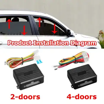 

Universal Car Power Window Roll Up Closer For 4 Doors 2 Door Auto Close Windows Remotely Close Windows Module Alarm System