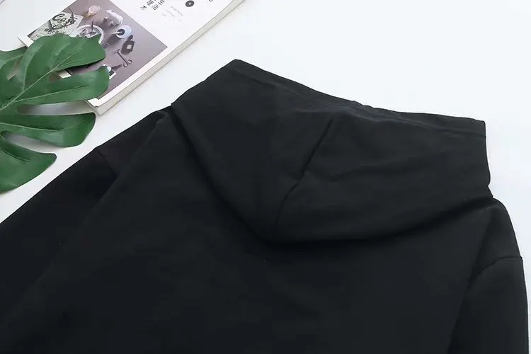 Plus Size Casual Sweatshirts Autumn Women Fashion Loose Long Sleeve Cranes embroidered Hooded Hoodies S48-2085