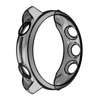 

TPU Watch Case Soft Watch Case Holder Skin for Garmin Forerunner 245 Watch Protective Cover Film Black