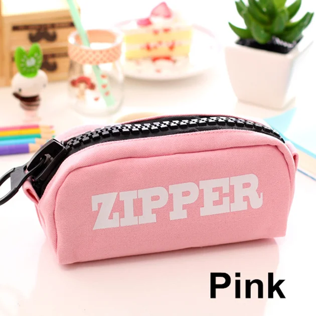 pink Цветные карандаши, сумки для ручек, холщовые школьные карандаши, чехол для карандашей, канцелярские принадлежности, чехол для карандашей, материалы для Эсколар DB350 - Цвет: pink