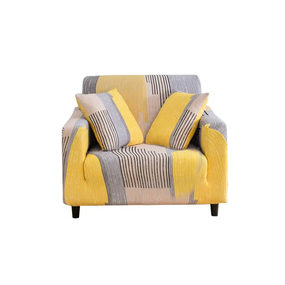 Stretch Sofa Slipcover Anti-Slip Soft Couch Sofa Cover Washable Furniture Protector with Anti-Skid Foam and Elastic Bottom - Цвет: Single seat A