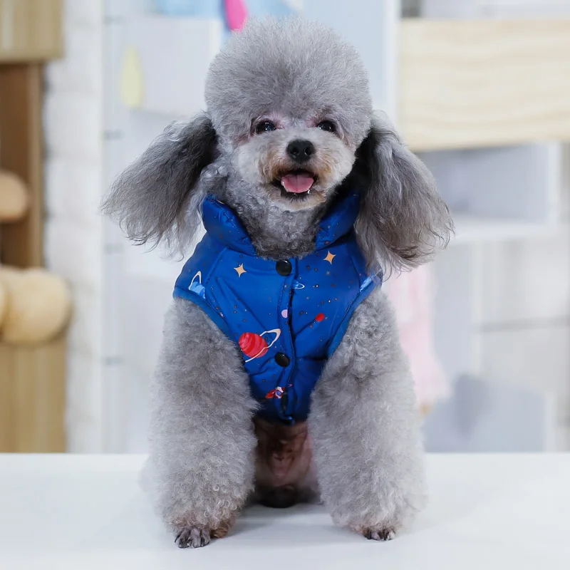 Зимняя куртка для собак Одежда для щенков теплая одежда для кошек Shih tzu Померанский жилет для собак зимняя одежда для собак/кошек S-2XL