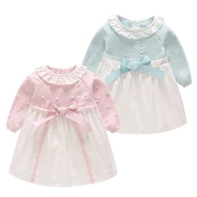 Платье для маленьких девочек В стиле принцессы шить вязаное платье для дня рождения