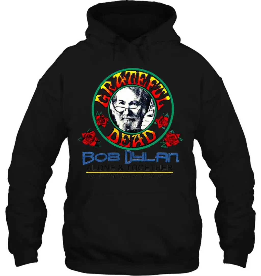 Мужская толстовка, Ретро стиль, редкие 1987, Grateful Dead& Bob Dylan, концертный тур, Репринт, женская уличная одежда