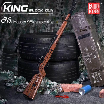 

Can Fire Bullets MOC Technic Series Military SWAT Gun Mauser 98k Sniper Pistol Weapon Model Building Blocks Bricks Toys For Kids