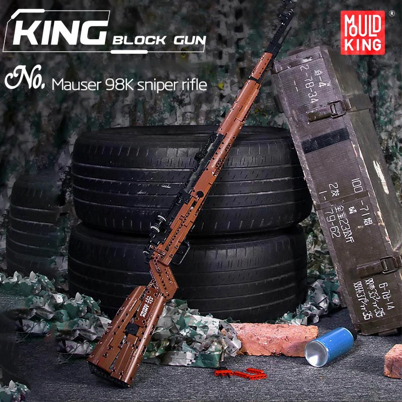 Может огонь пули MOC Technic серии Военная группа захвата оружие Mauser 98k снайперский