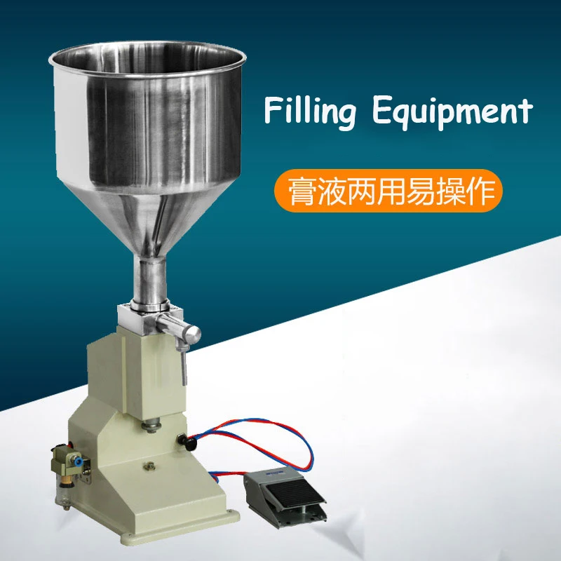 

A02 Pneumatic Paste Liquid Filling Machine 50ml Food Grade Filling Machine Cosmetic Filling Equipment Tools 1PC