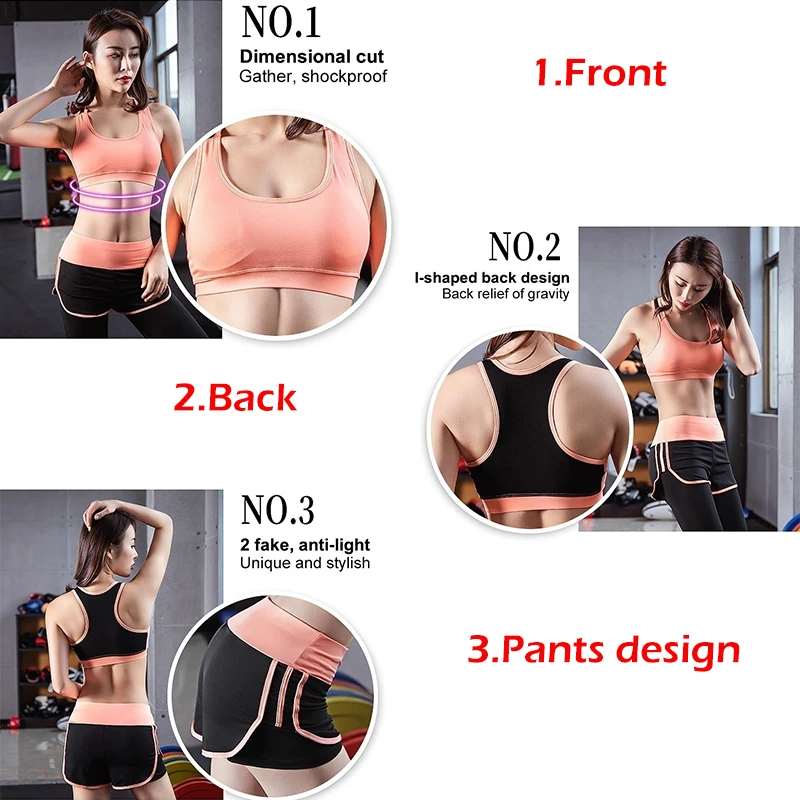 5PC Yoga Set Sports Wear For Women Gym Clothing Fitness Leggings Bra Women's Sports Suits Workout Outfit Running Clothes Set