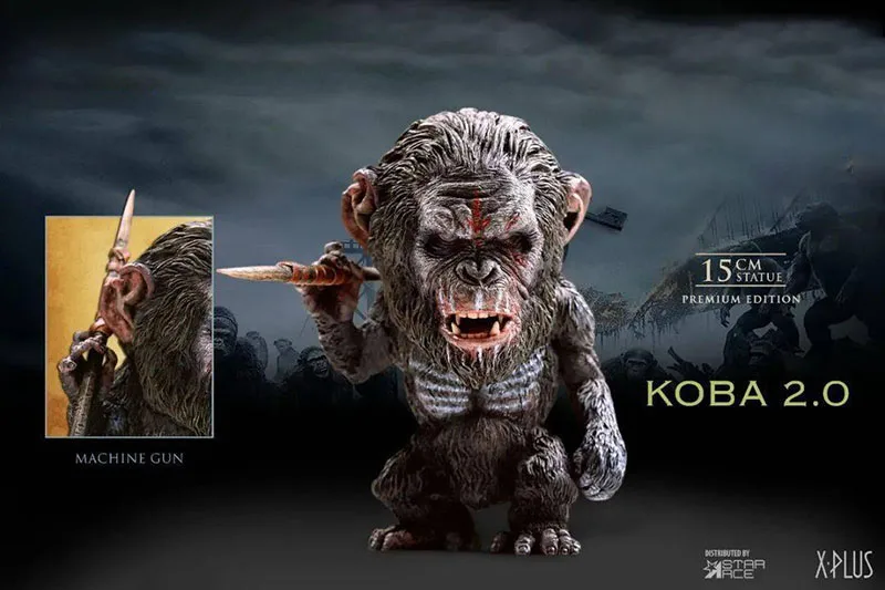 Animal com Acessórios de Arma Modelo para Fãs Coleção em Estoque Estátua Gorila Koba Sa6043 Sa6044 15cm 6 Sa6043 sa6044 estátua animal com acessórios de