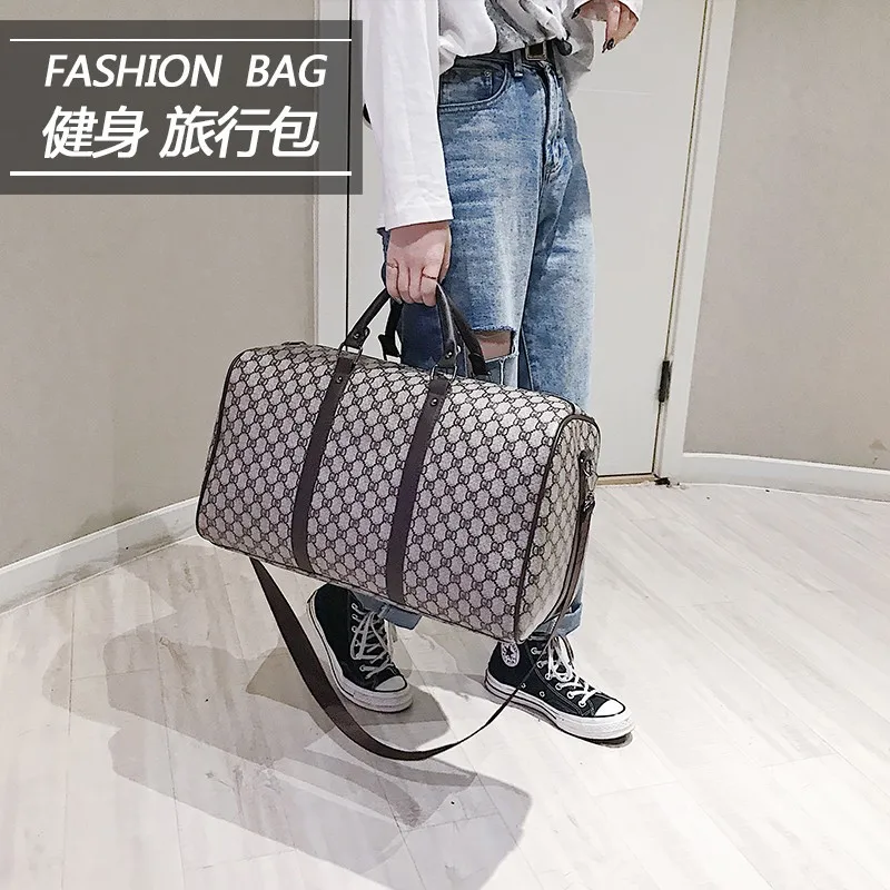 

Shang Zhen Cross-Border INS Short Trip Hand Large-Volume chu cha bao Travel Bag Luggage Bag Boarding Bag Duffel Bag Men's