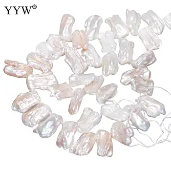 

Irregular Freshwater Pearl Beads Grade A Cultured Biwa Natural White Pearl 11-18mm Hole 0.8mm Sold Per Approx 15 Inch Strand