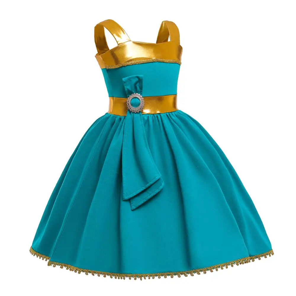 Dress Only Нарядная одежда для маленьких девочек Белоснежка платье принцессы Белл Жасмин Принцесса Елена Мулан Мерида платья на день рождения праздничные платья - Цвет: Dress Only
