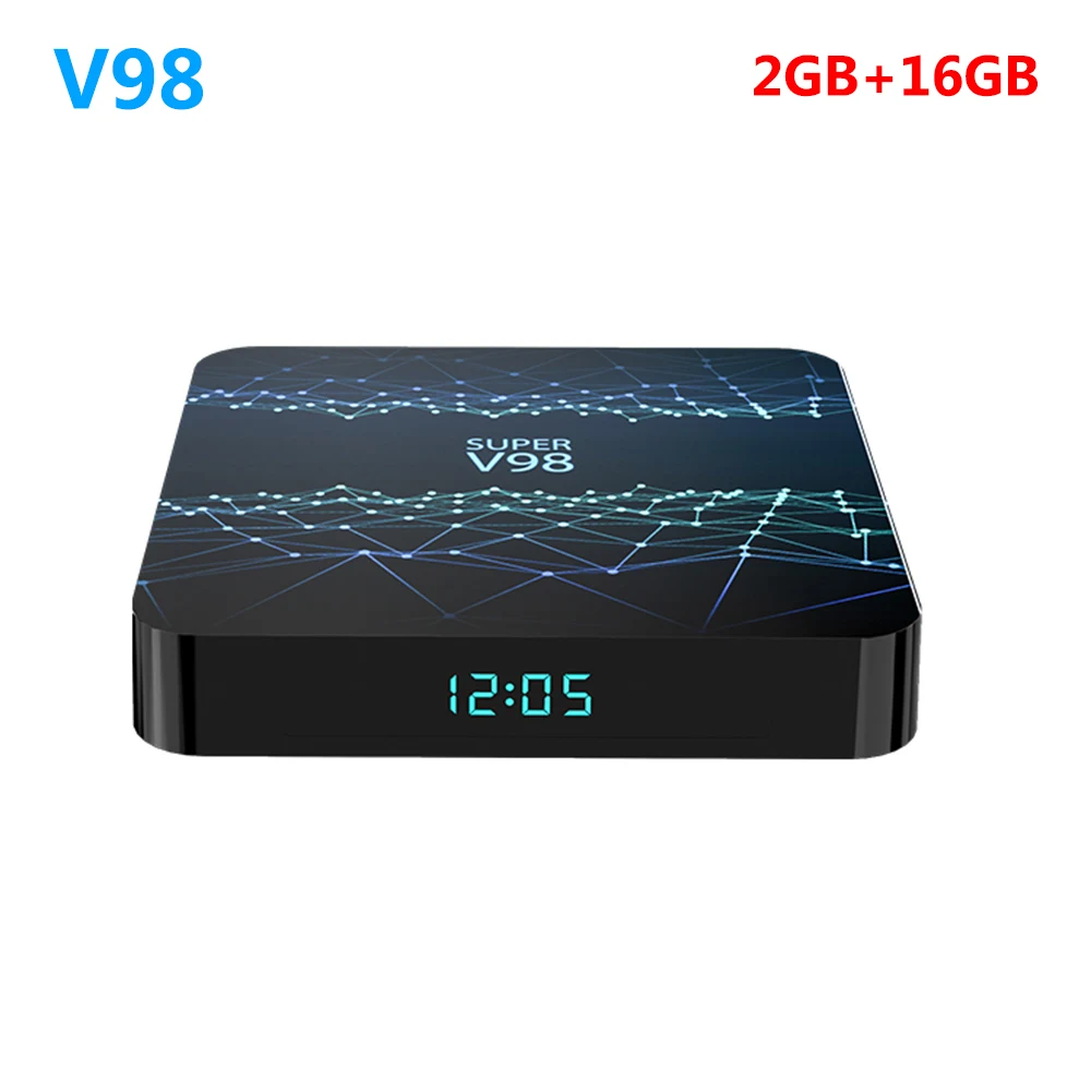 only 2GB 16GB TV box ТВ-бокс V98 Android 9,0 4 Гб ОЗУ 32 Гб ПЗУ 2,4 г WiFi умный медиаплеер RK3318 четырехъядерный 2 Гб 16 Гб H.265 4K HDR USB 3,0 приставка - Цвет: only 2GB 16GB TV box