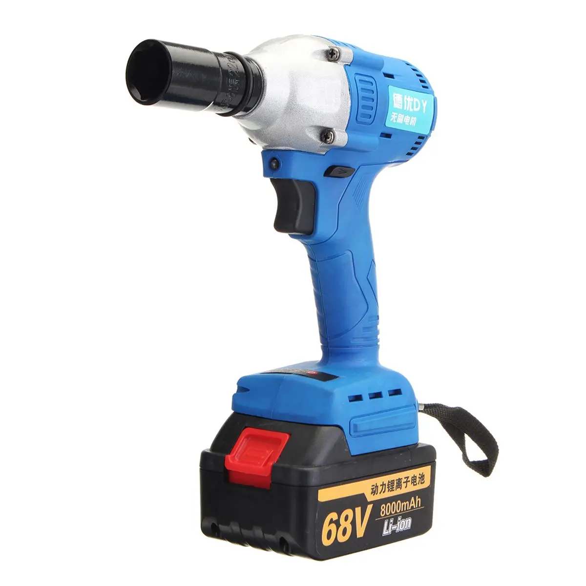 

68V Rechargeable Cordless Electric Impact Wrench 8000mah Lithium-Ion Brushless Wrench Impact Socket Motor With 2 Battery