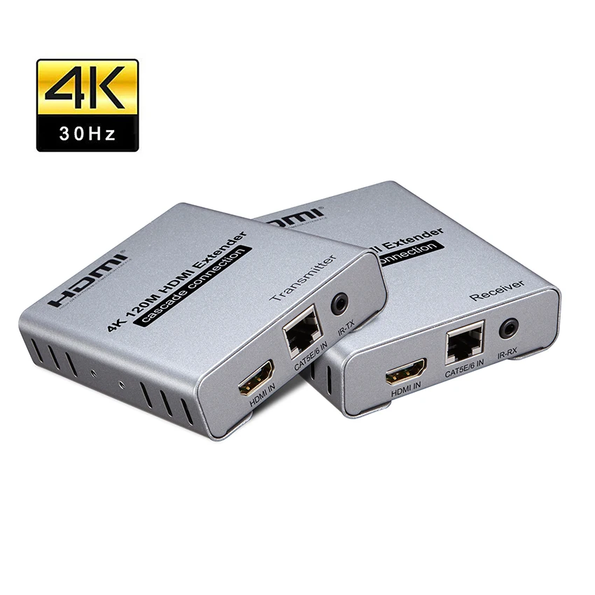 HDMI экстендеры 4K@ 30HZ 1080P120M по Ethernet RJ45 CAT5e/6 кабель локальная Петля-выход с ИК-пультом