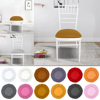

Removable Spandex Stretch Elastic Chair Home Kitchen Office Chair Seat Pads Cushion Wedding Banquet Chair Covers Decor Washable