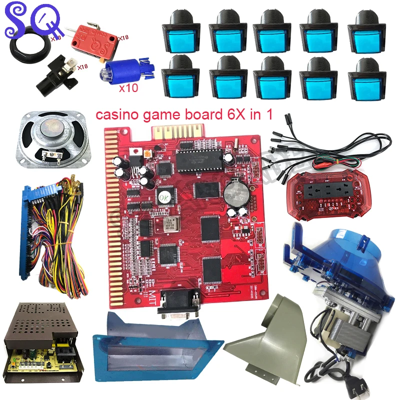 6X в 1 казино мульти настольная игра Аркада Jamma комплект для игрового автомата слот