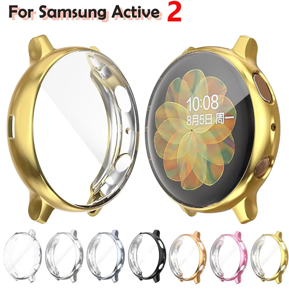 

TPU Full Protection Cover For Samsung Galaxy Watch Active 2 Ultra-thin Screen Protector Case For Galaxy Active 40/44mm