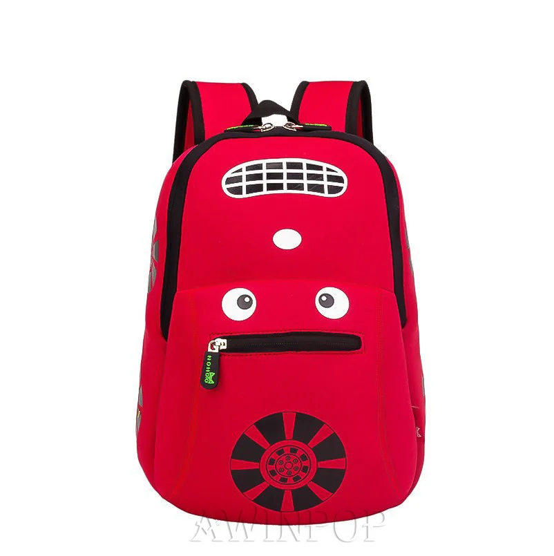 Модные школьные сумки для детей с изображением Красного автомобиля; рюкзак с 3D рисунком для детского сада и мальчиков; школьный рюкзак для маленьких девочек; mochila infantil