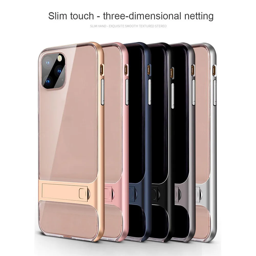 Чехол с кронштейном для Apple iPhone 11 Pro 11 Pro Max, роскошный тонкий чехол для телефона, чехол для iPhone 11 Pro Max, чехол для iPhone 11