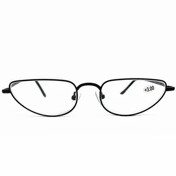 

XojoX High Quality Cat Eye Reading Glasses Men Women Portable Metal Frame Ultralight Presbyopic Eyeglasses Anti-Fatigue +1.5 2.0