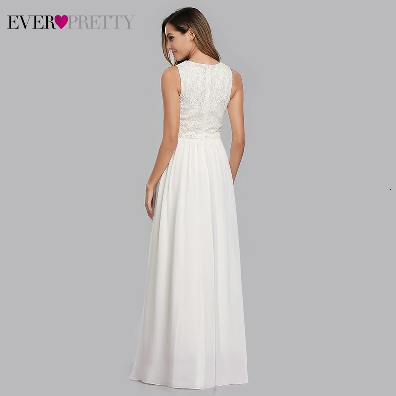 Prom Dresses 2020 Ever Pretty Elegant Beading Lace Long Banquet Party Gown Pleated Chiffon A-Line Robe De Soiree Lady Gala Dress