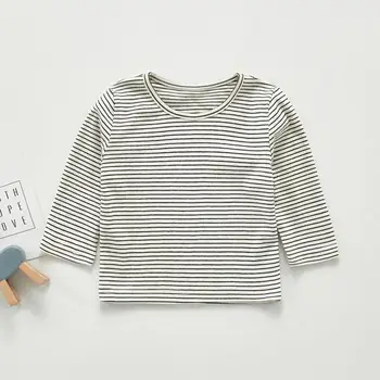 

Autumn Newborn Clothes Baby Shirt Striped Girls Long Sleeve Tops Cotton Casual Princess Toddler Blouse 0-24M