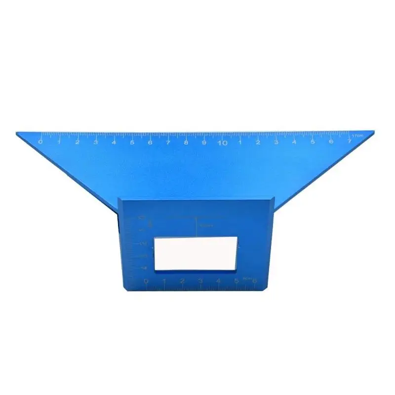 45/90 Degree Right Angle Ruler Anti-Distortion Aluminum Alloy Red Woodworking Gauge Carpenter Mark Measuring Tool
