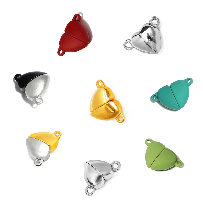 3Sets/lot Love Heart Magnet Buckle Strong Magnetic Clasps Necklace Bracelet Connectors End Caps DIY Jewelry Making | Украшения и