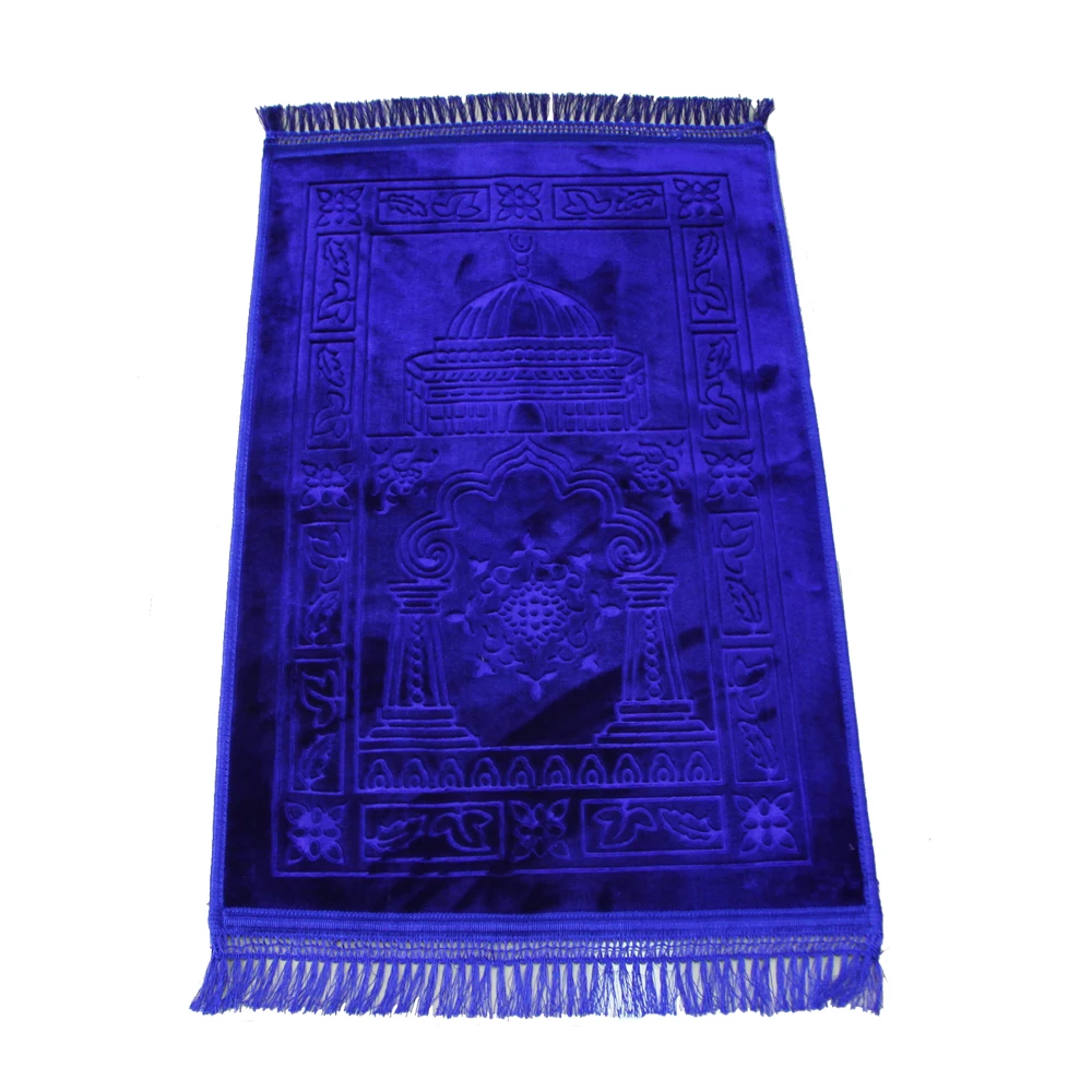 Generic Tapis de prière musulmane, portable et pliable, tissu de peluche,  sejadah arabe, سجادة الصلاة à prix pas cher