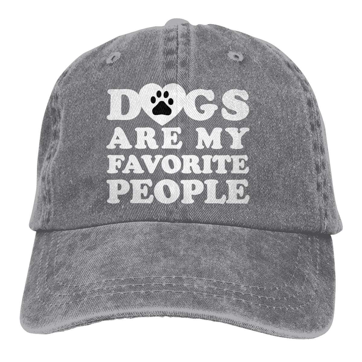 Собаки мои любимые люди Casquette черный унисекс Мужские Женские джинсовые бейсболка с ремешком кепки Регулируемый Гольф папа шляпа