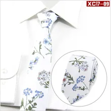 Галстук с принтом мужской корейский Модный хлопковый цветочный женский галстук 7 см узкий мужской трендовый галстук