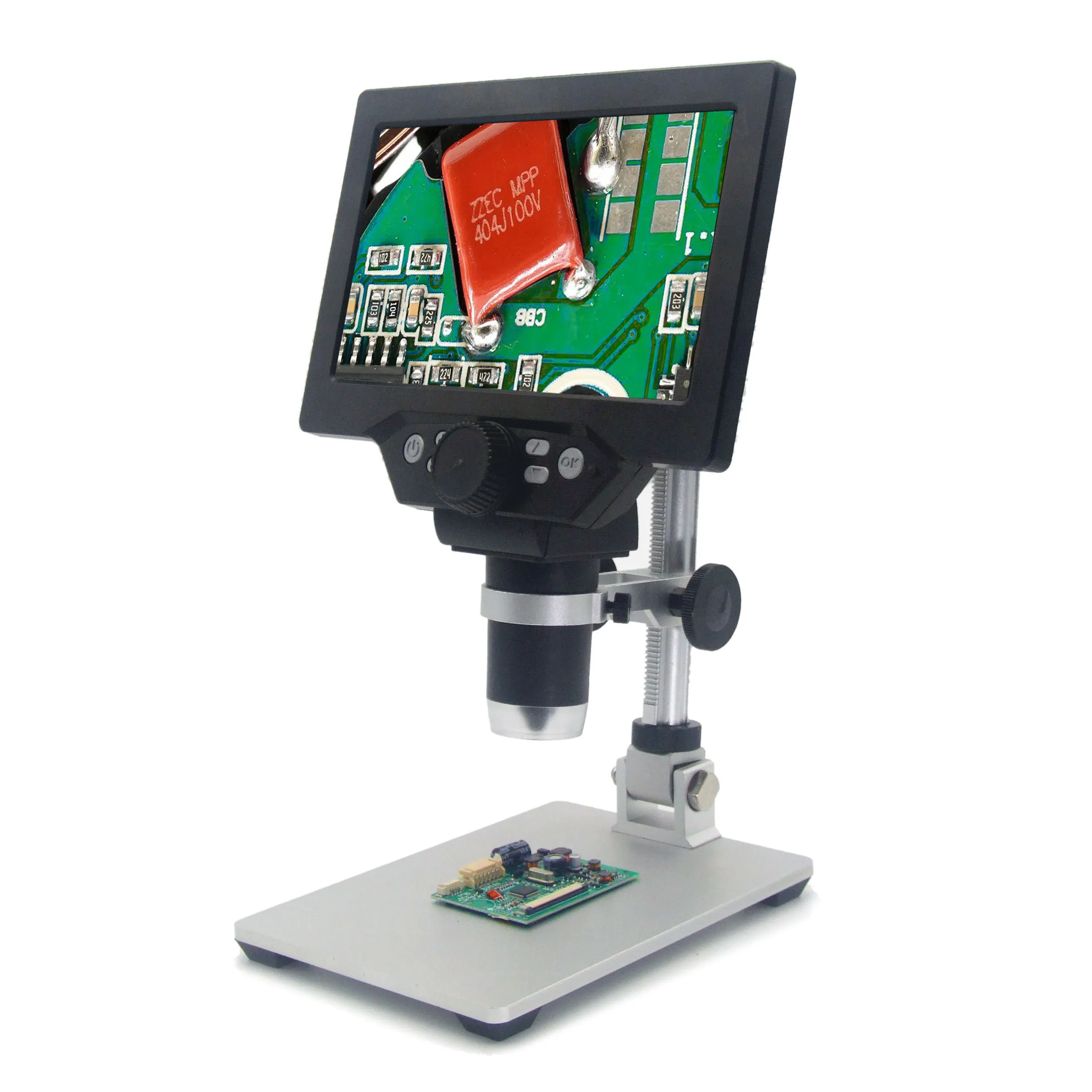 Big size G1200 Electronic Digital Microscope 12MP 7 Inch Large Base LCD Display 1-1200X Continuous