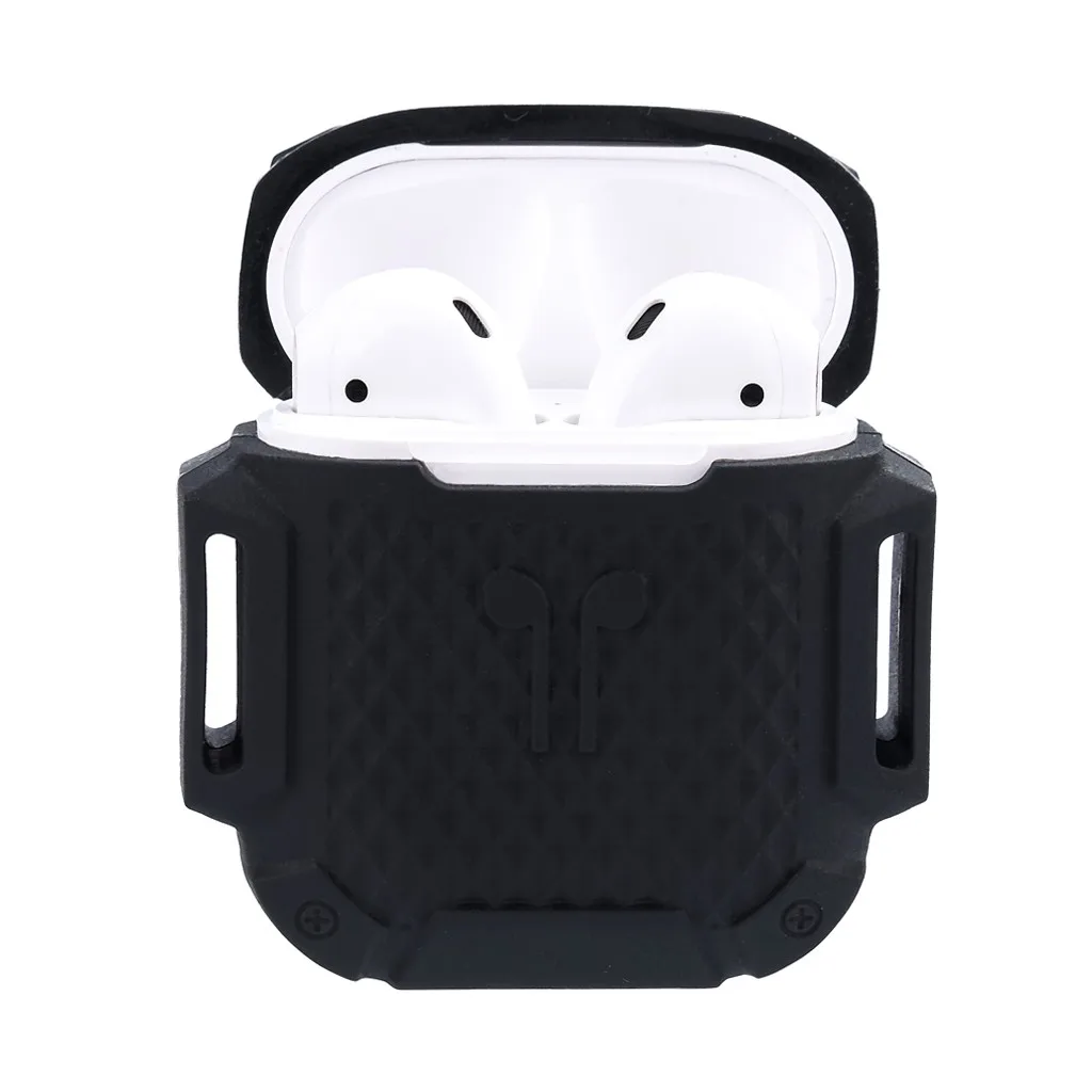 Black Модный тщательно отполированный, для Apple AirPods наушники с беспроводной зарядкой чехол версия силиконовый защитный чехол - Цвет: Black