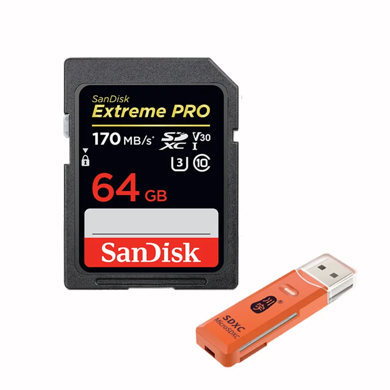 SDXXY-064G-C296 SanDisk Extreme Pro/Ultra SD карта 32 Гб 128 Гб 64 Гб 256 ГБ 512 ГБ 16 ГБ U3/U1 карта памяти 32 64 128 ГБ Флэш-карта SD память SDXC SDHC - Емкость: SDXXY-064G-C296