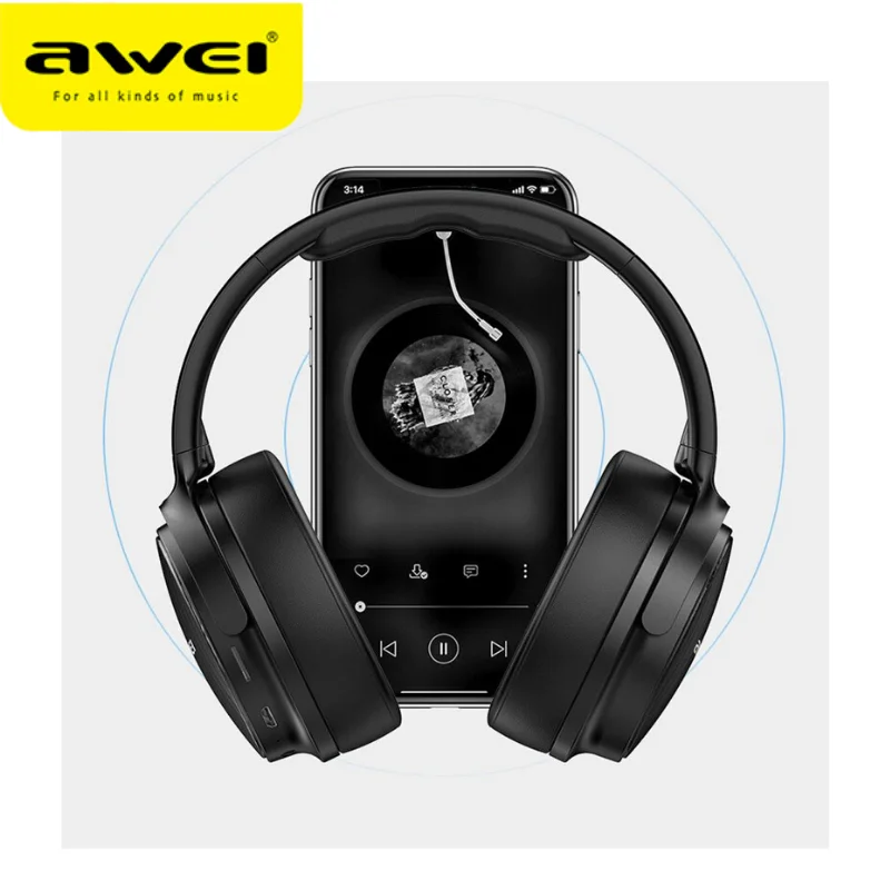 Наушники вкладыши Awei A780BL Складная Bluetooth 5 0 Беспроводной наушники стерео Hi Fi раза
