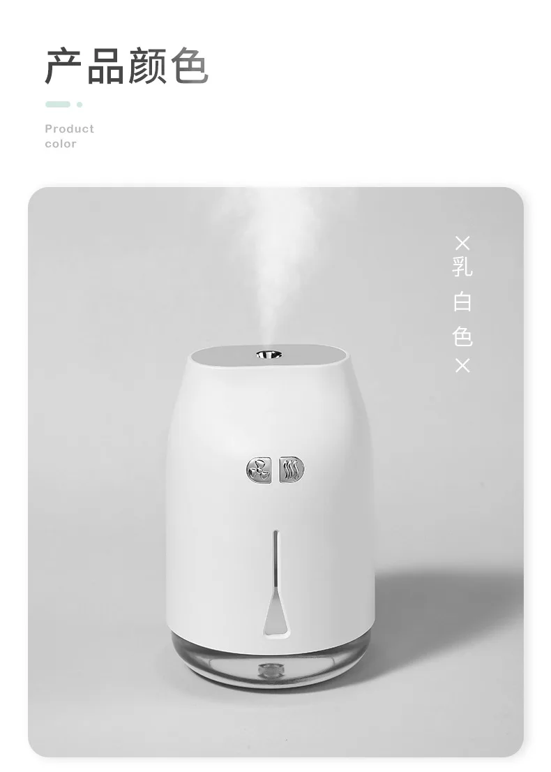 Увлажнитель воздуха Xiaomi Youpin U-clip Usb мини-вентилятор три в одном ночной Светильник для автомобиля Домашний Настольный креативный продукт 3 цвета
