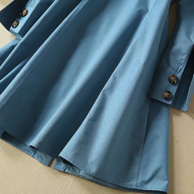 Модное платье зима-осень, однобортное платье с отложным воротником и карманами на пуговицах, с длинными рукавами, Драпированное теплое платье трапециевидной формы