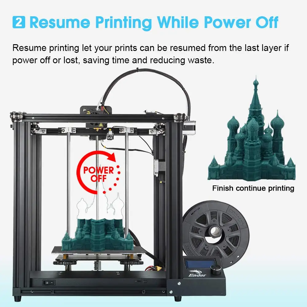Creality Ender 5 креативный одножильный 3d принтер XY FDM обновленная Поставка печать для любителей дома и школы пользователей