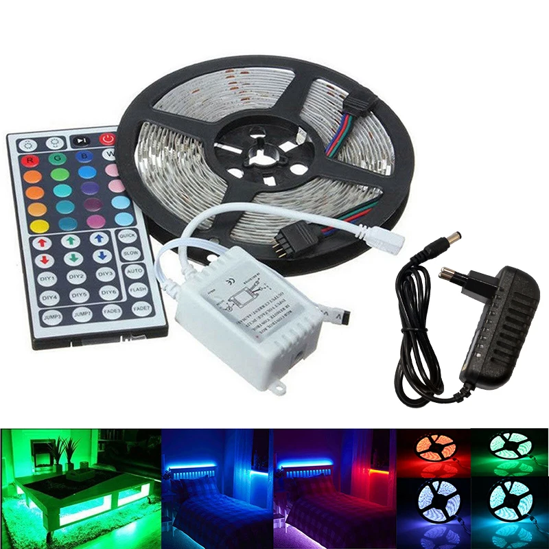 Светодиодная лента Superbright 3528 SMD RGB светильник водонепроницаемая гибкая ящаяся 12 В