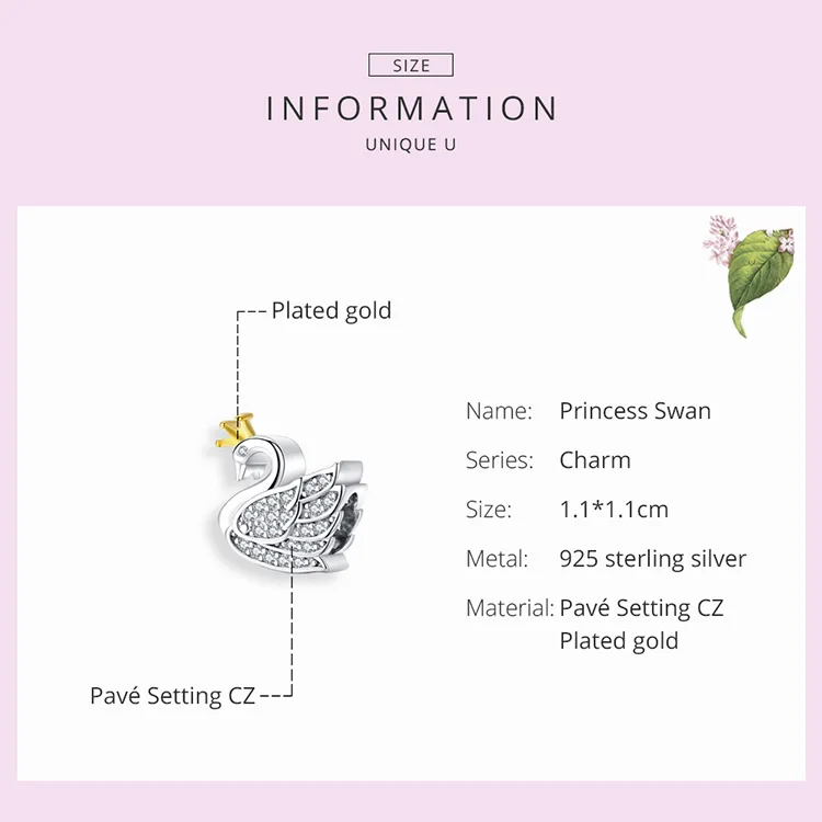 Fit Pandora браслет серебро 925 CZ Лебедь петух бусины S925 Красная эмаль деньги кот Ленивец украшения в виде слонов для изготовления ювелирных изделий