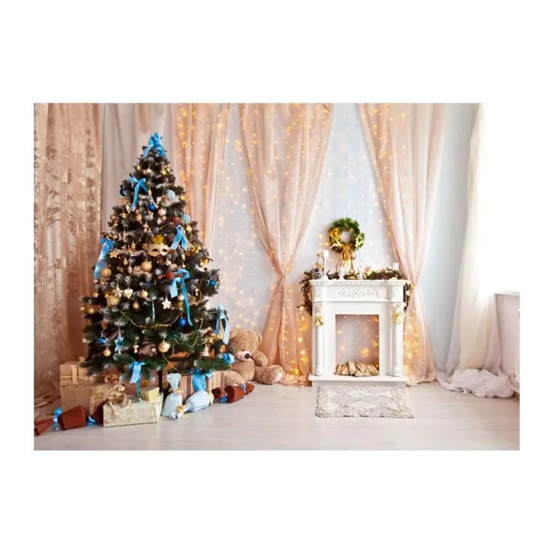 Christmas Background Cloth Snows Santa Claus Home Decor Photo Studio Fabric