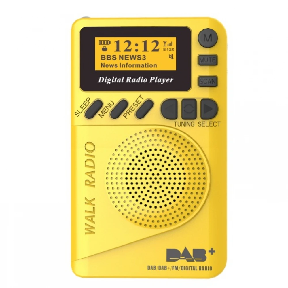 Мини карманный DAB цифровой радио MP3 плеер FM AM Портативный цифровой тюнинговый радиоприемник демодулятор со светодиодный дисплеем