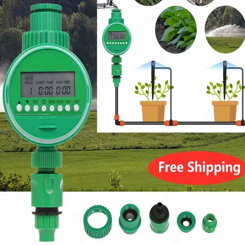 

Automatic Watering Timer Irrigation Timer Ball Valve Electronic Irrigation Controller Water Timer For Garden Watering System