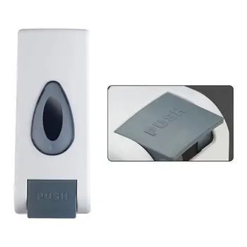 

Wall-mounted Manual Push Soap Dispenser Hand Sanitizer Shampoo Container Home E7CB