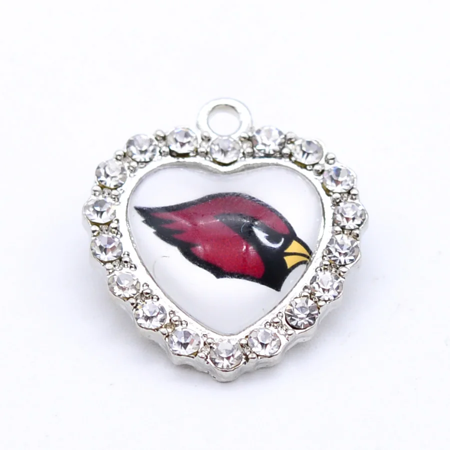 Серебряный кулон, стразы, амулеты Arizona Cardinals, амулеты для браслета, ожерелья для женщин и мужчин, футбольные фанаты, Paty Fashion
